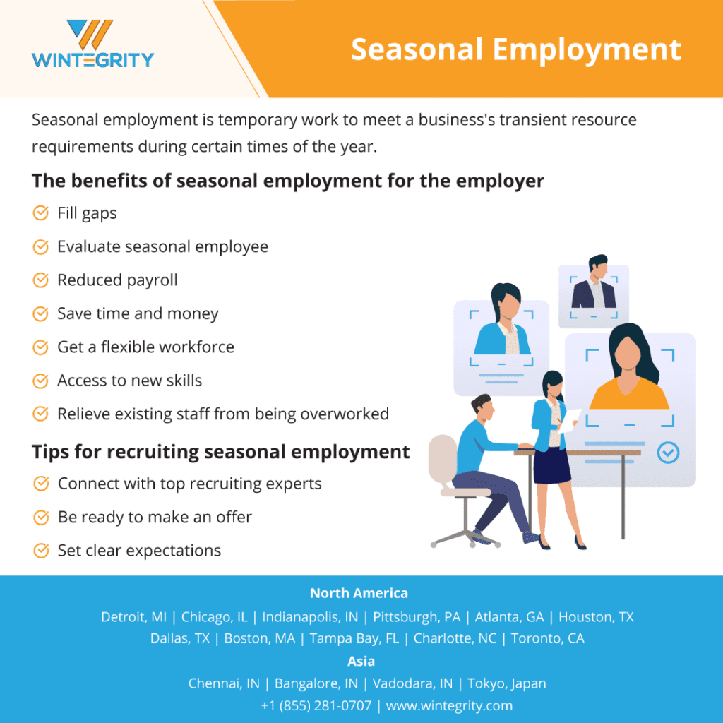 Seasonal Employment | Recruiting seasonal employment